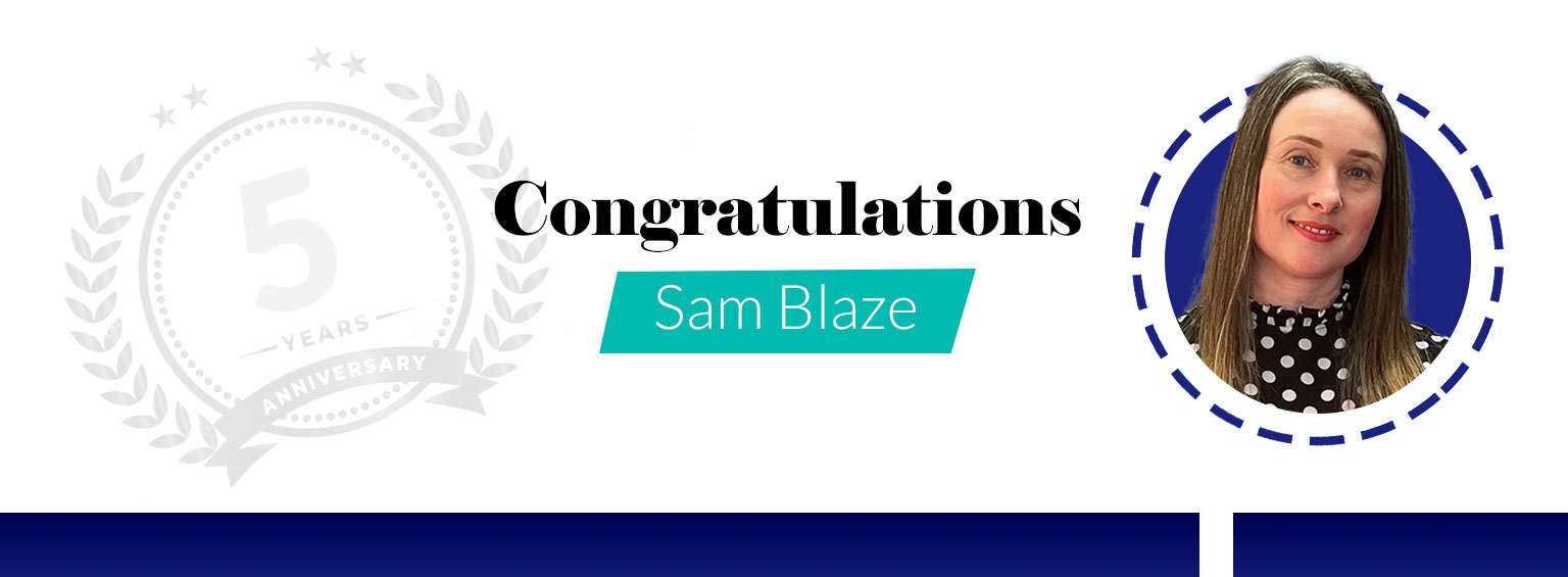 Sam Blaze 5 Year Anniversary Header
